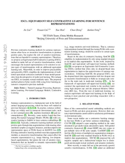 ESCL: Equivariant Self-Contrastive Learning for Sentence Representations