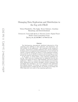 Managing Data Replication and Distribution in the Fog with FReD