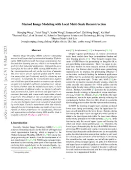Masked Image Modeling with Local Multi-Scale Reconstruction