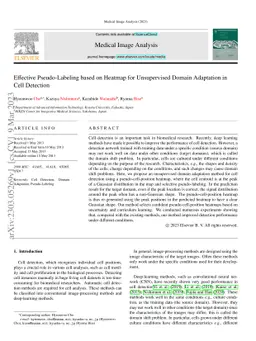 Effective Pseudo-Labeling based on Heatmap for Unsupervised Domain
  Adaptation in Cell Detection