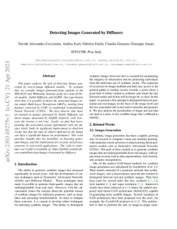 Detecting Images Generated by Diffusers