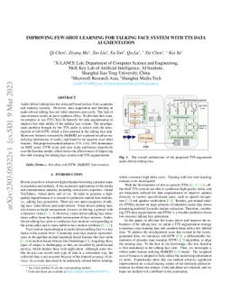 Improving Few-Shot Learning for Talking Face System with TTS Data
  Augmentation