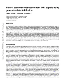 Natural scene reconstruction from fMRI signals using generative latent
  diffusion