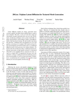 3DGen: Triplane Latent Diffusion for Textured Mesh Generation