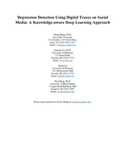 Depression Detection Using Digital Traces on Social Media: A
  Knowledge-aware Deep Learning Approach