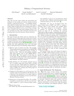 Making a Computational Attorney