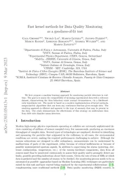 Fast kernel methods for Data Quality Monitoring as a goodness-of-fit
  test