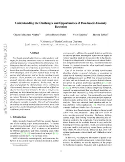 Understanding the Challenges and Opportunities of Pose-based Anomaly
  Detection
