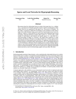 Sparse and Local Networks for Hypergraph Reasoning
