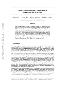 On the Expressiveness and Generalization of Hypergraph Neural Networks