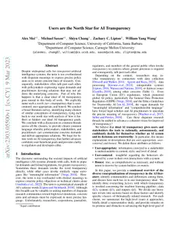 Users are the North Star for AI Transparency