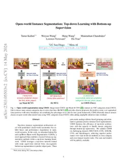 Open-world Instance Segmentation: Top-down Learning with Bottom-up
  Supervision