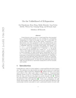 On the Unlikelihood of D-Separation