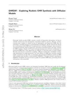 EHRDiff: Exploring Realistic EHR Synthesis with Diffusion Models