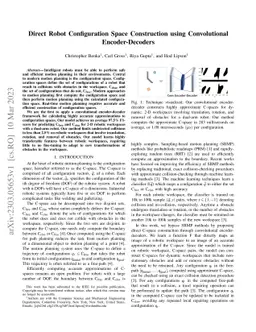 Direct Robot Configuration Space Construction using Convolutional
  Encoder-Decoders