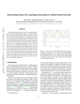 Mode-locking Theory for Long-Range Interaction in Artificial Neural
  Networks