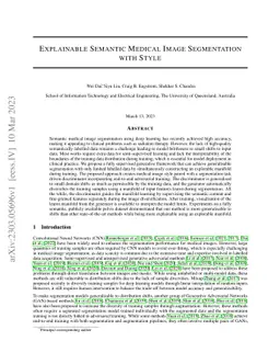 Explainable Semantic Medical Image Segmentation with Style