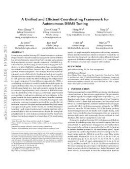 A Unified and Efficient Coordinating Framework for Autonomous DBMS
  Tuning