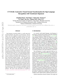 CVT-SLR: Contrastive Visual-Textual Transformation for Sign Language
  Recognition with Variational Alignment