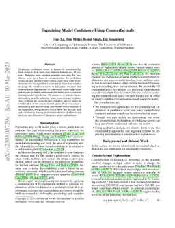 Explaining Model Confidence Using Counterfactuals