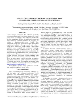 QVRF: A Quantization-error-aware Variable Rate Framework for Learned
  Image Compression