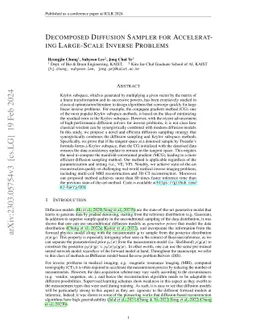 Decomposed Diffusion Sampler for Accelerating Large-Scale Inverse
  Problems