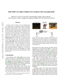 Aleth-NeRF: Low-light Condition View Synthesis with Concealing Fields