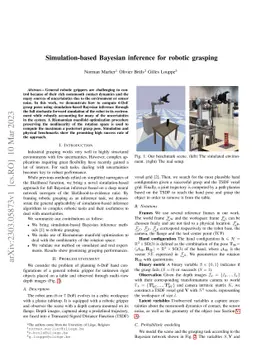 Simulation-based Bayesian inference for robotic grasping
