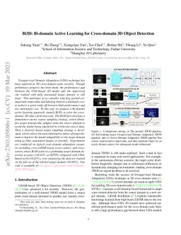 Bi3D: Bi-domain Active Learning for Cross-domain 3D Object Detection