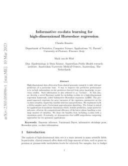 Informative co-data learning for high-dimensional Horseshoe regression