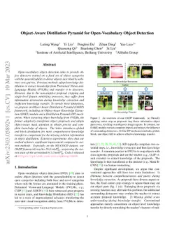 Object-Aware Distillation Pyramid for Open-Vocabulary Object Detection