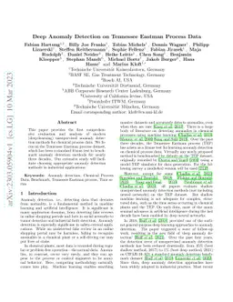 Deep Anomaly Detection on Tennessee Eastman Process Data