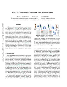GECCO: Geometrically-Conditioned Point Diffusion Models