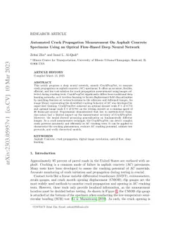 Automated crack propagation measurement on asphalt concrete specimens
  using an optical flow-based deep neural network