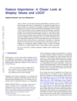 Feature Importance: A Closer Look at Shapley Values and LOCO