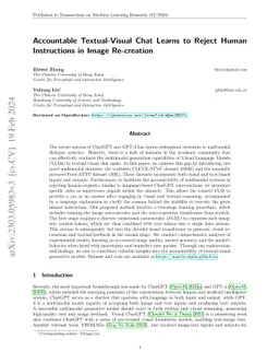 Accountable Textual-Visual Chat Learns to Reject Human Instructions in
  Image Re-creation