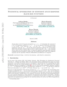 Statistical optimization of expensive multi-response black-box functions