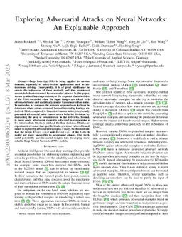 Exploring Adversarial Attacks on Neural Networks: An Explainable
  Approach