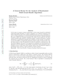 A General Recipe for the Analysis of Randomized Multi-Armed Bandit
  Algorithms