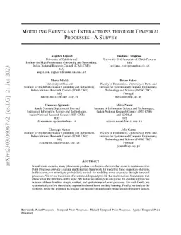 Modeling Events and Interactions through Temporal Processes -- A Survey