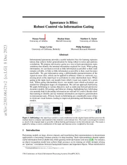 Ignorance is Bliss: Robust Control via Information Gating