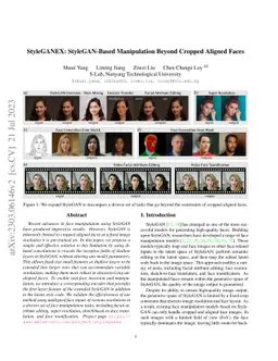 StyleGANEX: StyleGAN-Based Manipulation Beyond Cropped Aligned Faces