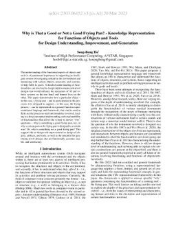 Why is That a Good or Not a Good Frying Pan? -- Knowledge Representation
  for Functions of Objects and Tools for Design Understanding, Improvement, and
  Generation