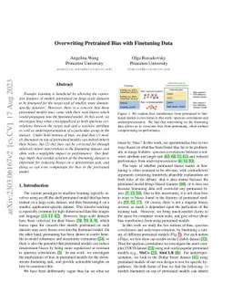 Overwriting Pretrained Bias with Finetuning Data