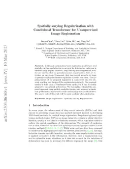 Spatially-varying Regularization with Conditional Transformer for
  Unsupervised Image Registration