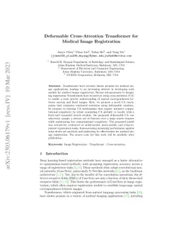 Deformable Cross-Attention Transformer for Medical Image Registration