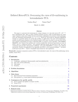 Deflated HeteroPCA: Overcoming the curse of ill-conditioning in
  heteroskedastic PCA
