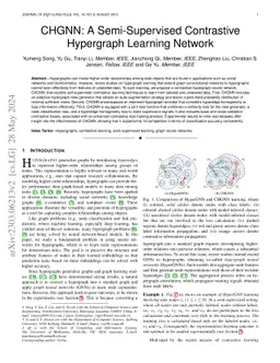 CHGNN: A Semi-Supervised Contrastive Hypergraph Learning Network