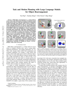 Task and Motion Planning with Large Language Models for Object
  Rearrangement