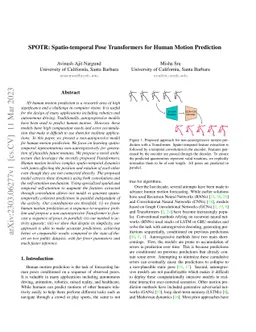 SPOTR: Spatio-temporal Pose Transformers for Human Motion Prediction